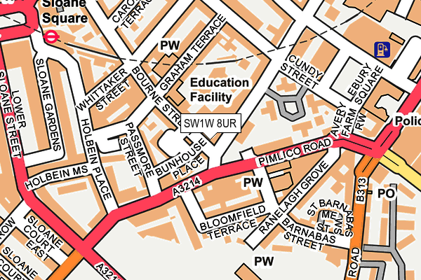 SW1W 8UR map - OS OpenMap – Local (Ordnance Survey) SW1W 8UR map - OS OpenMap – Local (Ordnance Survey)