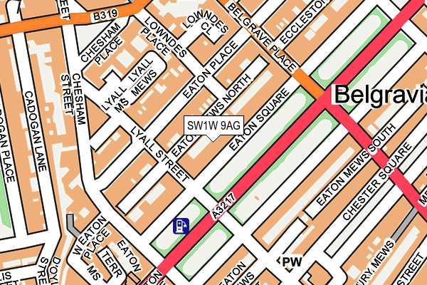 SW1W 9AG map - OS OpenMap – Local (Ordnance Survey) SW1W 9AG map - OS OpenMap – Local (Ordnance Survey)