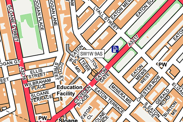 SW1W 9AS map - OS OpenMap – Local (Ordnance Survey) SW1W 9AS map - OS OpenMap – Local (Ordnance Survey)
