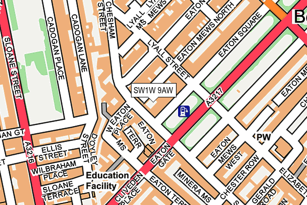 SW1W 9AW map - OS OpenMap – Local (Ordnance Survey) SW1W 9AW map - OS OpenMap – Local (Ordnance Survey)