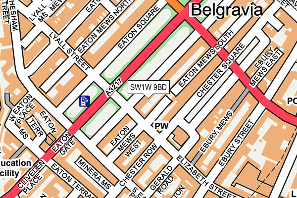 SW1W 9BD map - OS OpenMap – Local (Ordnance Survey) SW1W 9BD map - OS OpenMap – Local (Ordnance Survey)