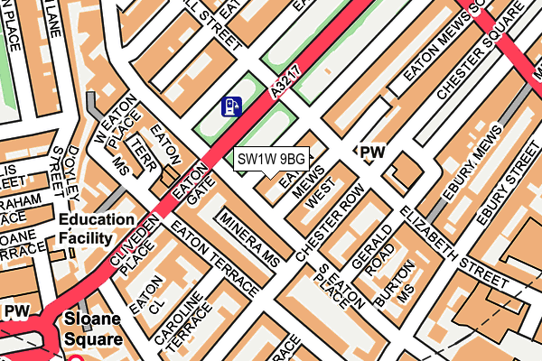 SW1W 9BG map - OS OpenMap – Local (Ordnance Survey) SW1W 9BG map - OS OpenMap – Local (Ordnance Survey)