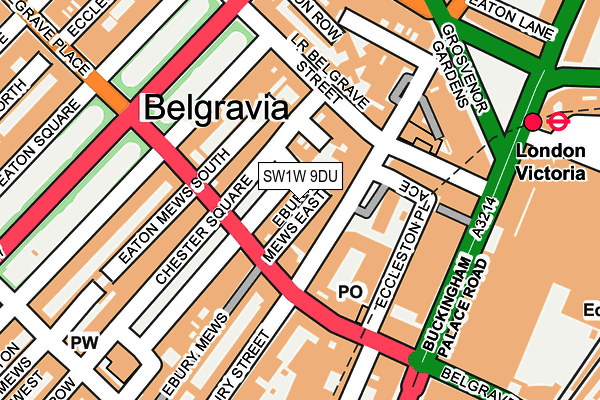 SW1W 9DU map - OS OpenMap – Local (Ordnance Survey) SW1W 9DU map - OS OpenMap – Local (Ordnance Survey)