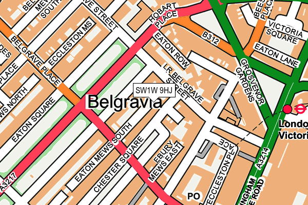 SW1W 9HJ map - OS OpenMap – Local (Ordnance Survey) SW1W 9HJ map - OS OpenMap – Local (Ordnance Survey)