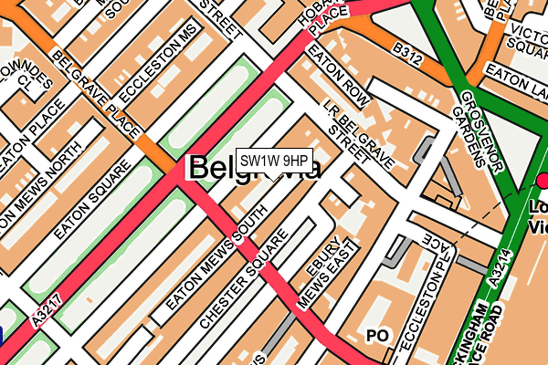 SW1W 9HP map - OS OpenMap – Local (Ordnance Survey) SW1W 9HP map - OS OpenMap – Local (Ordnance Survey)