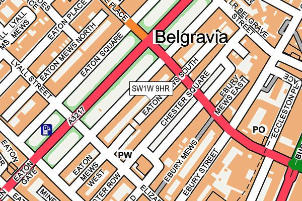 SW1W 9HR map - OS OpenMap – Local (Ordnance Survey) SW1W 9HR map - OS OpenMap – Local (Ordnance Survey)