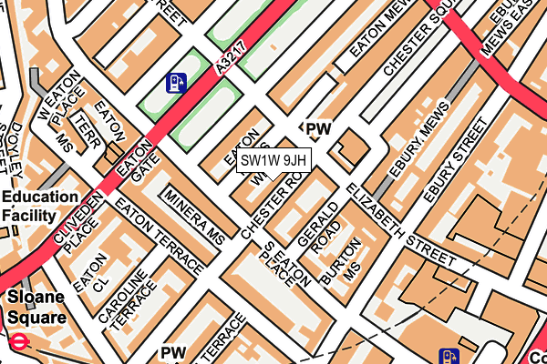 SW1W 9JH map - OS OpenMap – Local (Ordnance Survey) SW1W 9JH map - OS OpenMap – Local (Ordnance Survey)