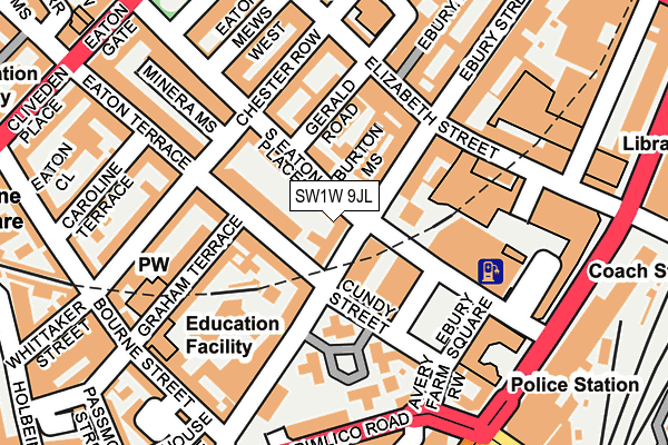 SW1W 9JL map - OS OpenMap – Local (Ordnance Survey) SW1W 9JL map - OS OpenMap – Local (Ordnance Survey)