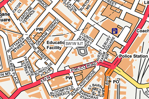 SW1W 9JT map - OS OpenMap – Local (Ordnance Survey) SW1W 9JT map - OS OpenMap – Local (Ordnance Survey)