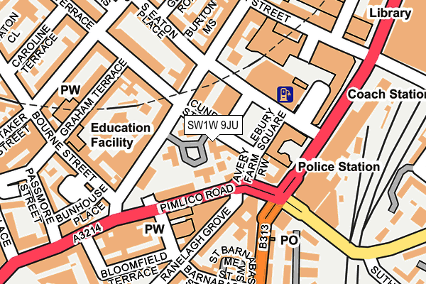 SW1W 9JU map - OS OpenMap – Local (Ordnance Survey) SW1W 9JU map - OS OpenMap – Local (Ordnance Survey)