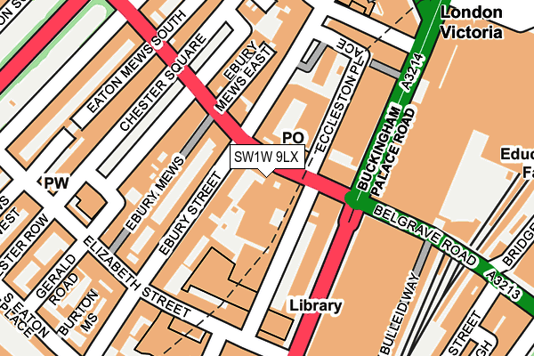 SW1W 9LX map - OS OpenMap – Local (Ordnance Survey) SW1W 9LX map - OS OpenMap – Local (Ordnance Survey)