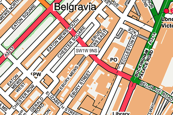 SW1W 9NS map - OS OpenMap – Local (Ordnance Survey)