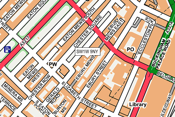 SW1W 9NY map - OS OpenMap – Local (Ordnance Survey) SW1W 9NY map - OS OpenMap – Local (Ordnance Survey)