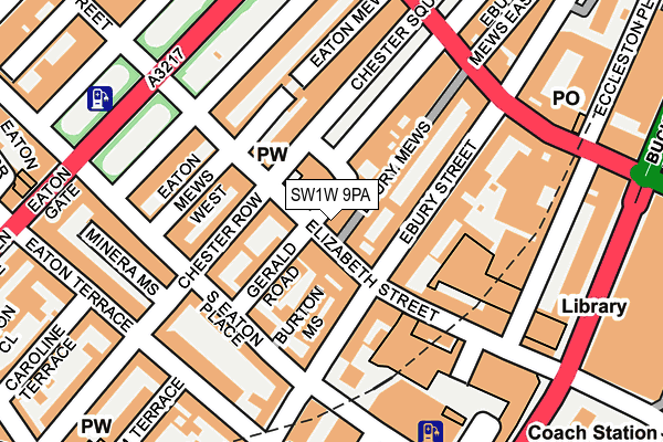 SW1W 9PA map - OS OpenMap – Local (Ordnance Survey) SW1W 9PA map - OS OpenMap – Local (Ordnance Survey)