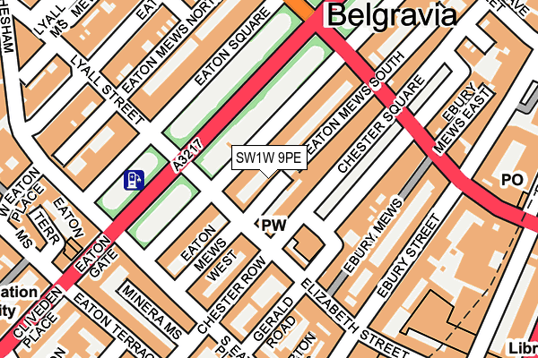 SW1W 9PE map - OS OpenMap – Local (Ordnance Survey) SW1W 9PE map - OS OpenMap – Local (Ordnance Survey)