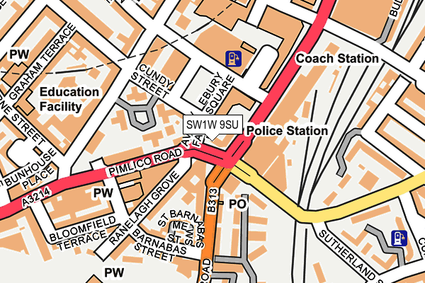 SW1W 9SU map - OS OpenMap – Local (Ordnance Survey) SW1W 9SU map - OS OpenMap – Local (Ordnance Survey)