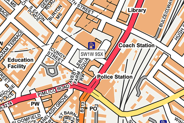 SW1W 9SX map - OS OpenMap – Local (Ordnance Survey) SW1W 9SX map - OS OpenMap – Local (Ordnance Survey)