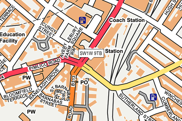 SW1W 9TB map - OS OpenMap – Local (Ordnance Survey) SW1W 9TB map - OS OpenMap – Local (Ordnance Survey)