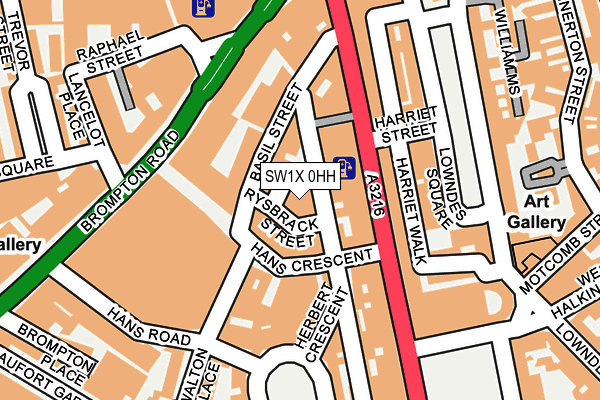 SW1X 0HH map - OS OpenMap – Local (Ordnance Survey) SW1X 0HH map - OS OpenMap – Local (Ordnance Survey)