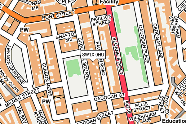 SW1X 0HU map - OS OpenMap – Local (Ordnance Survey) SW1X 0HU map - OS OpenMap – Local (Ordnance Survey)