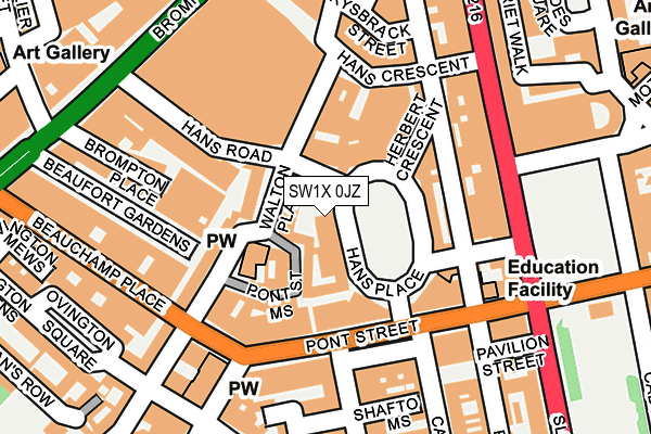 SW1X 0JZ map - OS OpenMap – Local (Ordnance Survey) SW1X 0JZ map - OS OpenMap – Local (Ordnance Survey)