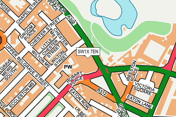 SW1X 7EN map - OS OpenMap – Local (Ordnance Survey) SW1X 7EN map - OS OpenMap – Local (Ordnance Survey)
