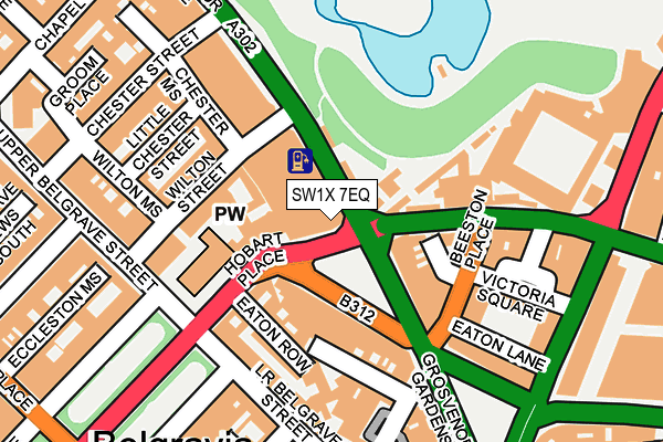 SW1X 7EQ map - OS OpenMap – Local (Ordnance Survey) SW1X 7EQ map - OS OpenMap – Local (Ordnance Survey)