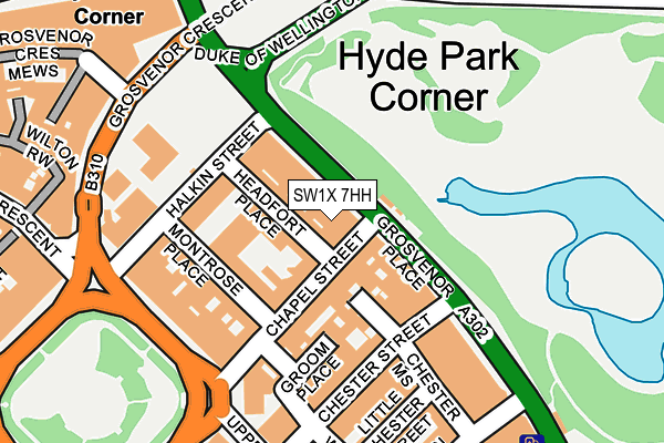 SW1X 7HH map - OS OpenMap – Local (Ordnance Survey) SW1X 7HH map - OS OpenMap – Local (Ordnance Survey)