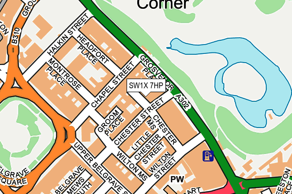 SW1X 7HP map - OS OpenMap – Local (Ordnance Survey) SW1X 7HP map - OS OpenMap – Local (Ordnance Survey)