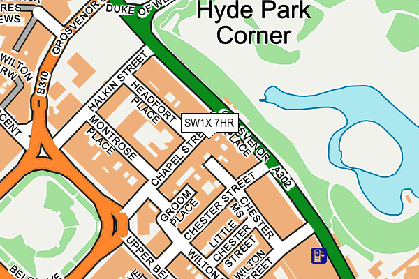 SW1X 7HR map - OS OpenMap – Local (Ordnance Survey) SW1X 7HR map - OS OpenMap – Local (Ordnance Survey)