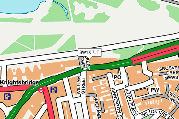 SW1X 7JT map - OS OpenMap – Local (Ordnance Survey) SW1X 7JT map - OS OpenMap – Local (Ordnance Survey)