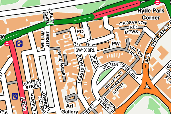 SW1X 8RL map - OS OpenMap – Local (Ordnance Survey) SW1X 8RL map - OS OpenMap – Local (Ordnance Survey)