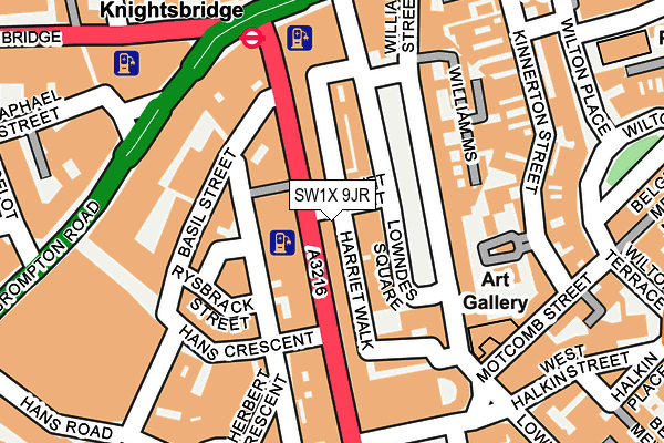SW1X 9JR map - OS OpenMap – Local (Ordnance Survey) SW1X 9JR map - OS OpenMap – Local (Ordnance Survey)