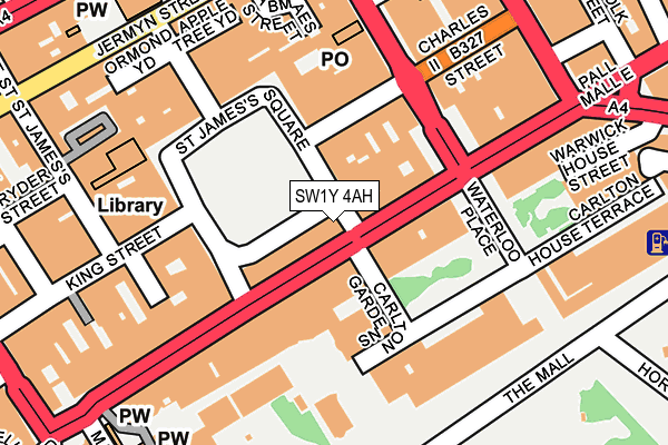 SW1Y 4AH map - OS OpenMap – Local (Ordnance Survey) SW1Y 4AH map - OS OpenMap – Local (Ordnance Survey)