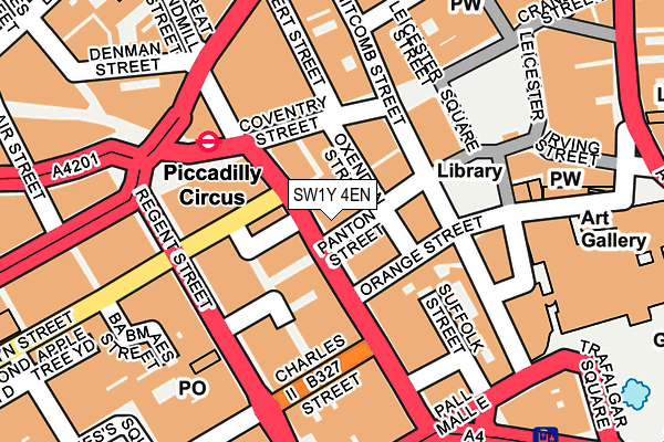 SW1Y 4EN map - OS OpenMap – Local (Ordnance Survey)