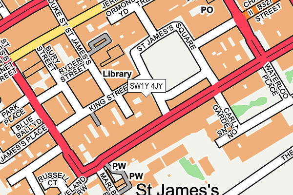 SW1Y 4JY map - OS OpenMap – Local (Ordnance Survey) SW1Y 4JY map - OS OpenMap – Local (Ordnance Survey)