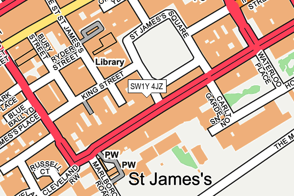 SW1Y 4JZ map - OS OpenMap – Local (Ordnance Survey) SW1Y 4JZ map - OS OpenMap – Local (Ordnance Survey)
