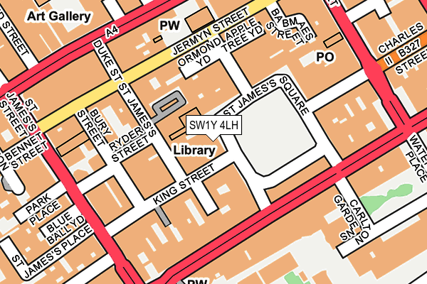 SW1Y 4LH map - OS OpenMap – Local (Ordnance Survey) SW1Y 4LH map - OS OpenMap – Local (Ordnance Survey)