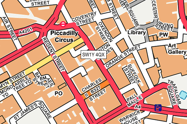 SW1Y 4QX map - OS OpenMap – Local (Ordnance Survey) SW1Y 4QX map - OS OpenMap – Local (Ordnance Survey)