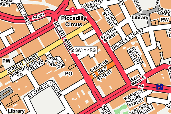 SW1Y 4RG map - OS OpenMap – Local (Ordnance Survey) SW1Y 4RG map - OS OpenMap – Local (Ordnance Survey)