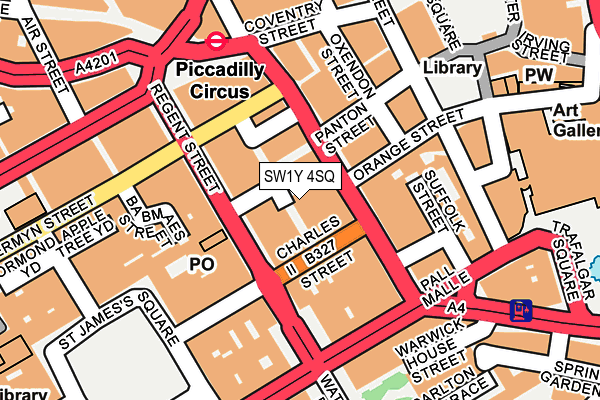 SW1Y 4SQ map - OS OpenMap – Local (Ordnance Survey)