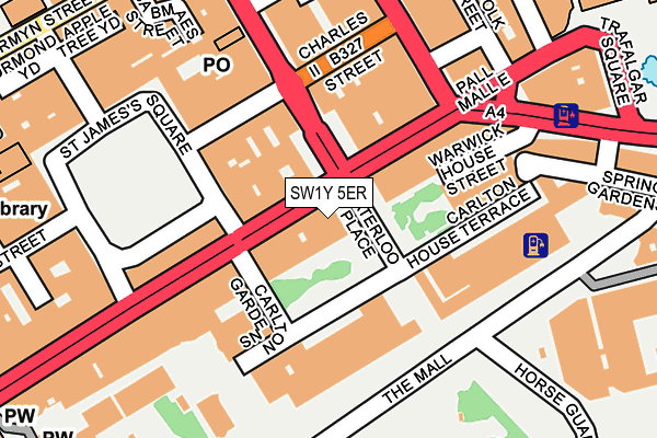SW1Y 5ER map - OS OpenMap – Local (Ordnance Survey) SW1Y 5ER map - OS OpenMap – Local (Ordnance Survey)