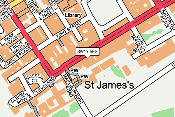SW1Y 5ES map - OS OpenMap – Local (Ordnance Survey) SW1Y 5ES map - OS OpenMap – Local (Ordnance Survey)