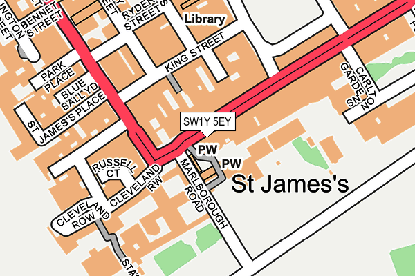 SW1Y 5EY map - OS OpenMap – Local (Ordnance Survey) SW1Y 5EY map - OS OpenMap – Local (Ordnance Survey)