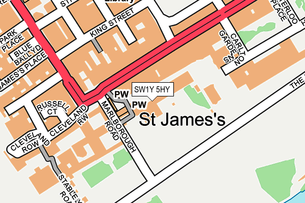 SW1Y 5HY map - OS OpenMap – Local (Ordnance Survey) SW1Y 5HY map - OS OpenMap – Local (Ordnance Survey)