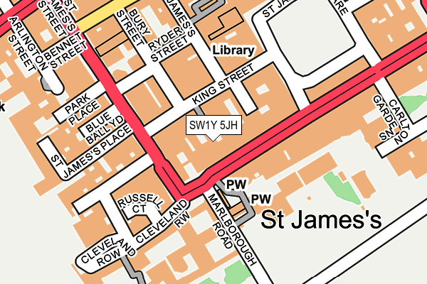 SW1Y 5JH map - OS OpenMap – Local (Ordnance Survey) SW1Y 5JH map - OS OpenMap – Local (Ordnance Survey)