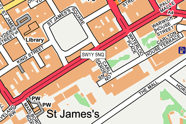 SW1Y 5NQ map - OS OpenMap – Local (Ordnance Survey)