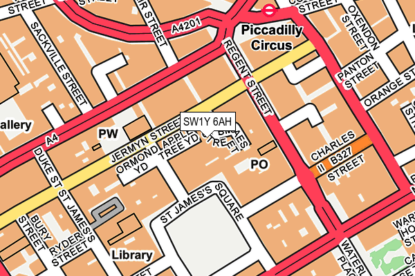 SW1Y 6AH map - OS OpenMap – Local (Ordnance Survey) SW1Y 6AH map - OS OpenMap – Local (Ordnance Survey)