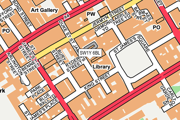 SW1Y 6BL map - OS OpenMap – Local (Ordnance Survey) SW1Y 6BL map - OS OpenMap – Local (Ordnance Survey)