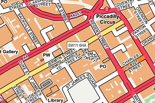 SW1Y 6HA map - OS OpenMap – Local (Ordnance Survey) SW1Y 6HA map - OS OpenMap – Local (Ordnance Survey)